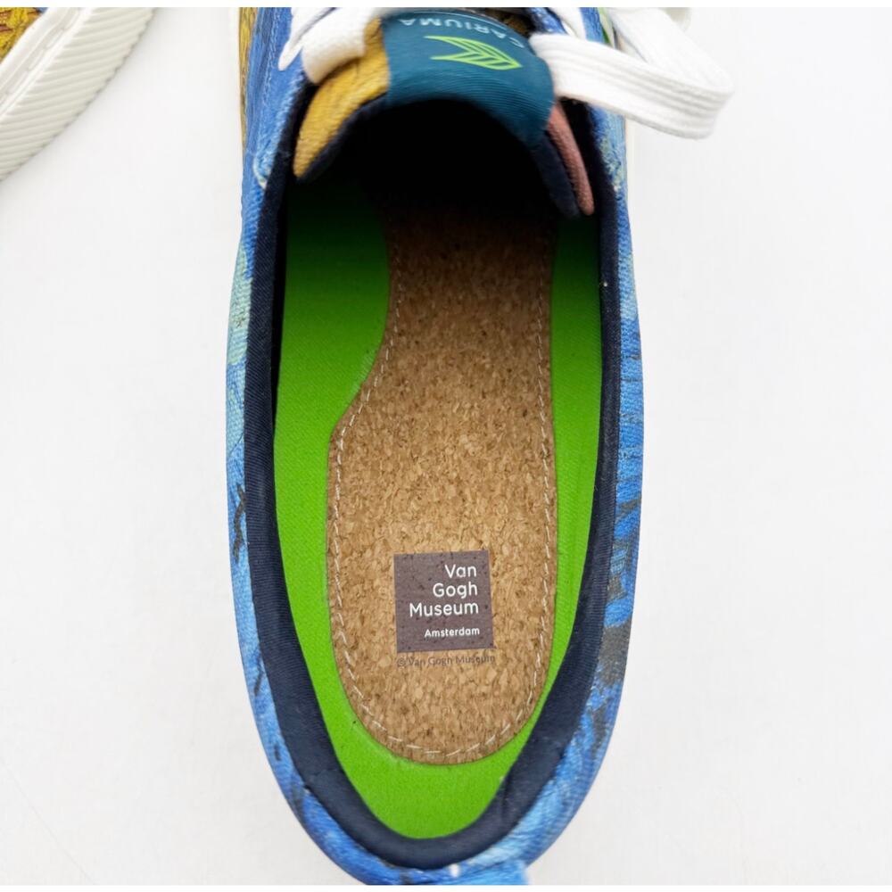 Cariuma X Van Gogh Womens VGM OCA Low Sneaker US 9 Blue Wheatfield Canvas NIB - Picture 12 of 14